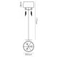 Lampadare - Lampadar elegant Tiffany crom/ abajur alb