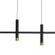 Pendule, Lustre suspendate - Lustra liniara cu doua spoturi LED ESPARTA negru/ auriu