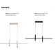 Pendule, Lustre suspendate - Lustra liniara cu doua spoturi LED ESPARTA negru/ auriu