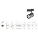 Spoturi, Proiectoare pe sina - Spot LED, accesoriu pentru sinele trifazate Trinity, Vuoro negru 4000K