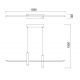 Pendule, Lustre suspendate - Lustra liniara cu doua spoturi LED ESPARTA alb/ auriu