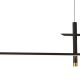 Pendule, Lustre suspendate - Lustra liniara cu doua spoturi LED ESPARTA negru/ auriu