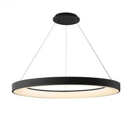 Pendule, Lustre suspendate - Lustra LED cu telecomanda design circular NISEKO II Black 90cm