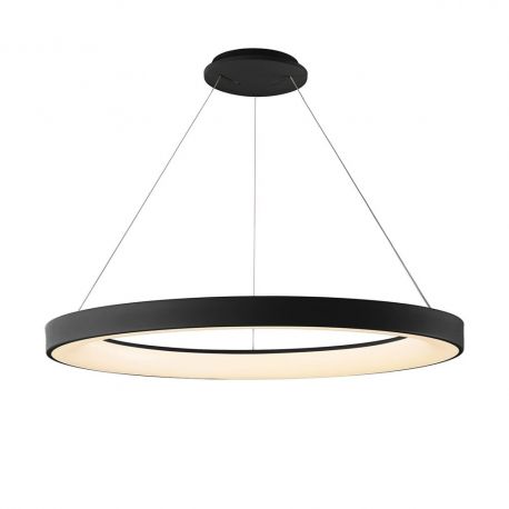 Pendule, Lustre suspendate - Lustra LED cu telecomanda design circular NISEKO II Black 90cm