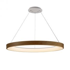 Pendule, Lustre suspendate - Lustra LED cu telecomanda design circular NISEKO II Wood 90cm