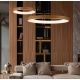 Pendule, Lustre suspendate - Lustra LED cu telecomanda design circular NISEKO II Wood 90cm