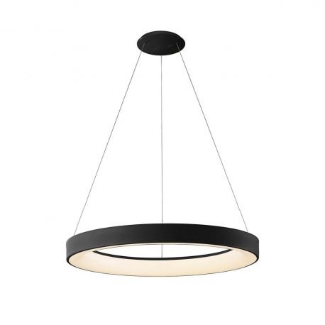 Iluminat inteligent - Lustra LED inteligenta design circular NISEKO II Black 65cm