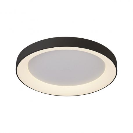 Plafoniere - Plafoniera LED cu telecomanda design circular NISEKO II Black 78cm