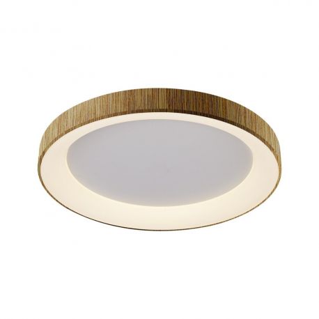 Plafoniere - Plafoniera LED cu telecomanda design circular NISEKO II Wood 78cm