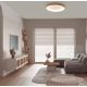 Plafoniere - Plafoniera LED cu telecomanda design circular NISEKO II Wood 78cm