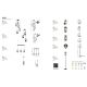 Pendule, Lustre suspendate - Pendul design modern Nora negru/ marmura neagra