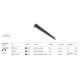 Spoturi, Proiectoare pe sina - Modul LED, accesoriu pentru sina magnetica Exility, Basis negru 24W 3000K