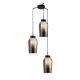 Pendule, Lustre suspendate - Lustra cu 3 pendule design modern Nora negru/ marmura neagra