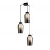 Lustra cu 3 pendule design modern Nora negru/ marmura neagra