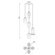 Pendule, Lustre suspendate - Lustra cu 5 pendule design modern Nora negru/ marmura neagra