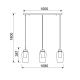Pendule, Lustre suspendate - Lustra cu 3 pendule design modern Nora negru/ marmura neagra