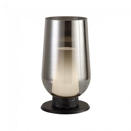 Veioze - Veioza, Lampa de masa design modern Nora negru/ marmura neagra