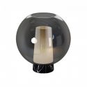 Veioza, Lampa de masa design modern Nora negru/ marmura neagra