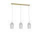 Pendule, Lustre suspendate - Lustra cu 3 pendule design modern Nora auriu/ marmura alba
