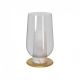 Veioza, Lampa de masa design modern Nora auriu/ marmura alba