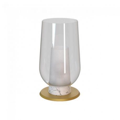 Veioze - Veioza, Lampa de masa design modern Nora auriu/ marmura alba