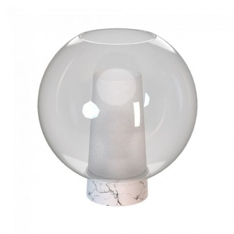 Veioze - Veioza, Lampa de masa design modern Nora auriu/ marmura alba
