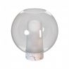 Veioza, Lampa de masa design modern Nora auriu/ marmura alba