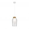 Pendul design modern Nora alb/ lemn