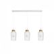 Lustra cu 3 pendule design modern Nora alb/ lemn