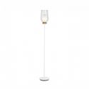 Lampa de podea design modern Nora alb/ lemn