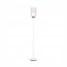 Lampa de podea design modern Nora alb/ lemn