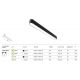 Spoturi, Proiectoare pe sina - Modul LED, accesoriu pentru sina magnetica Radity, Basis negru 16W 3000K