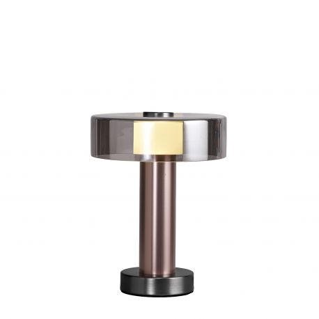 Veioze - Veioza, Lampa de masa design modern Gin Small auriu-roze