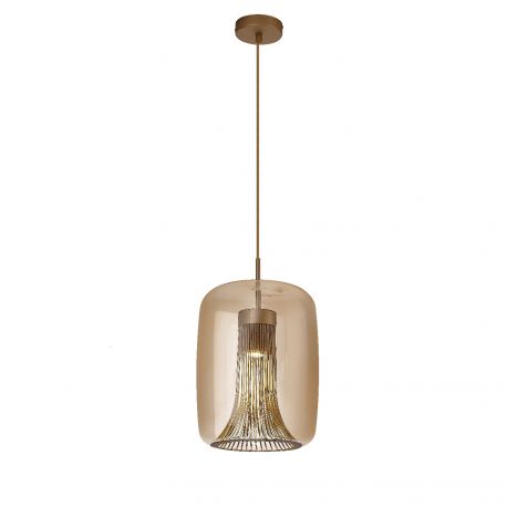 Pendule, Lustre suspendate - Lustra, Pendul design modern KRISS auriu/ bronz