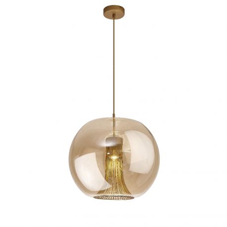 Pendule, Lustre suspendate - Lustra, Pendul design modern KRISS auriu/ bronz