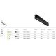Spoturi, Proiectoare pe sina - Modul LED, accesoriu pentru sina magnetica Radity, Basis Grid negru 12W 3000K