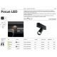 Spoturi, Proiectoare pe sina - Spot LED, accesoriu pentru sina magnetica Radity, Focus negru 5W 3000K