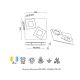 Plafoniere - Plafoniera LED design ambiental DALIA Corten/ gold