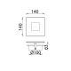 Aplice, corpuri de iluminat pentru pereti - Aplica de perete LED design ambiental DALIA 14x14cm, alb