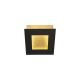 Aplica de perete LED design ambiental DALIA 14x14cm, negru/ auriu