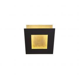 Aplice, corpuri de iluminat pentru pereti - Aplica de perete LED design ambiental DALIA 14x14cm, negru/ auriu