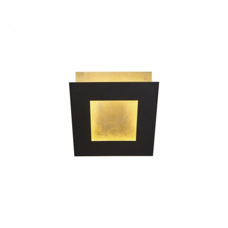 Aplice, corpuri de iluminat pentru pereti - Aplica de perete LED design ambiental DALIA 14x14cm, negru/ auriu