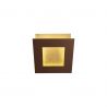 Aplica de perete LED design ambiental DALIA 14x14cm, corten/ auriu