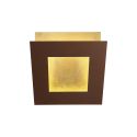 Aplica de perete LED design ambiental DALIA 18x18cm, corten/ auriu