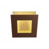 Aplica de perete LED design ambiental DALIA 18x18cm, corten/ auriu