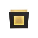 Aplica de perete LED design ambiental DALIA 18x18cm, negru/ auriu