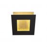 Aplica de perete LED design ambiental DALIA 18x18cm, negru/ auriu