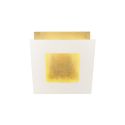 Aplica de perete LED design ambiental DALIA 18x18cm, alb/ auriu