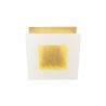 Aplica de perete LED design ambiental DALIA 18x18cm, alb/ auriu
