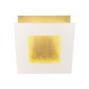 Aplica de perete LED design ambiental DALIA 22x22cm, alb/ auriu